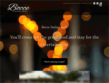 Tablet Screenshot of bocceitaliangrill.com